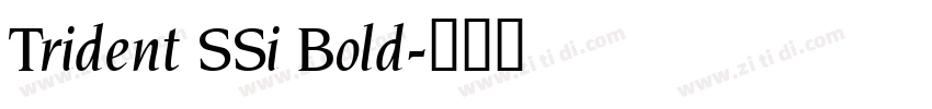 Trident SSi Bold字体转换 Trident SSi Bold字体转换